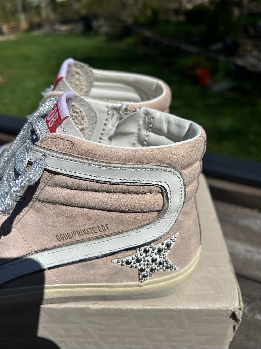 Neiman Marcus Golden Goose 9 Womens Slide Sneaker dusty pink New in box - Picture 6 of 11